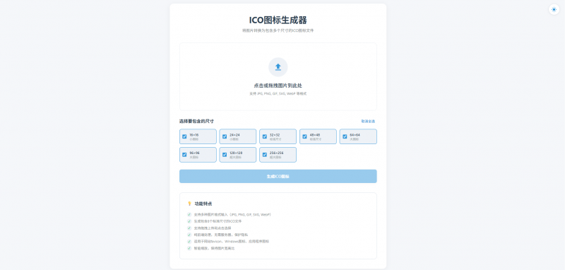 一键生成包含多个标准尺寸的ICO图标生成器-菜鸟论坛